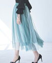 【50%OFFバーゲン価格】【洗える】ギャザーロングチュールスカート レディース ボトムス オフィスカジュアル 春コーデ 秋コーデ きれいめ 上品 通勤 ウエス...