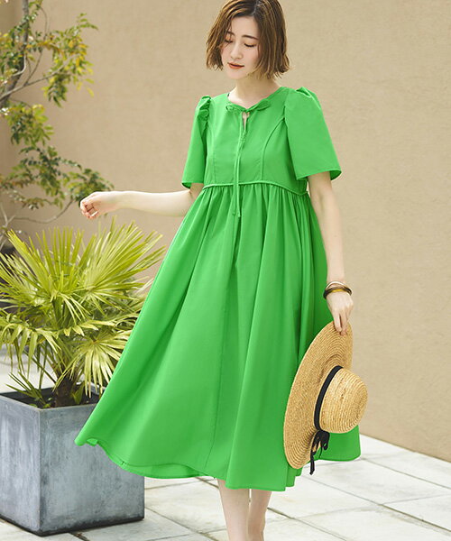 オシャレ フンワリ カラフル ワンピース 1377-gr.jpg