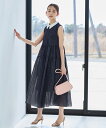 【洗える/2WAY】レディース ワンピース ロングワンピース 付け襟 取り外し可能 ノースリーブ オフィスカジュアル 仕事服 通勤 ミセス 春 夏 秋 女性 服装 上品 きれいめ 大人かわいい おしゃれ フレアスカート シアー 黒 体型カバー 即日発送 プレゼント ギフト