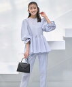 【期間限定★ポイント10倍】【洗える】レディース セットアップ トップス ブラウス パンツ オフィスカジュアル 仕事服 通勤 ミセス 春 夏 秋 女性 服装 上...