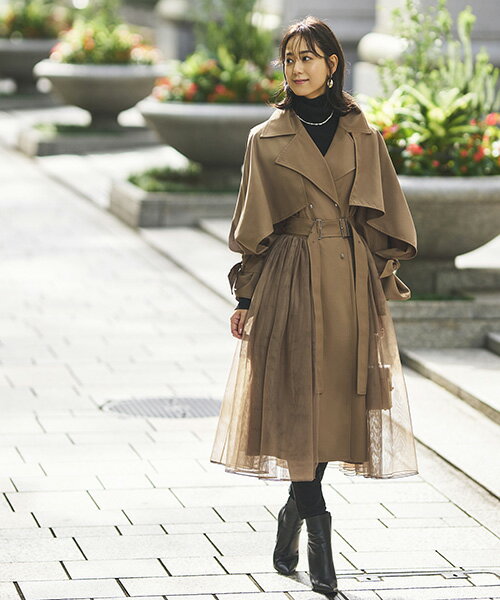 【50％OFFバーゲン価格】トレンチコート コート アウター レディース 春コーデ 秋コーデ 大きいサイズ 50代 40代 30代 ミセス きれいめ ドレス 結婚式 通勤 スーツ スプリングコート フォーマル ミモレ丈 ロング テロンチ 旅行 高級感 即日発送 ギフト ルイルエブティック