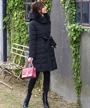 ダウンコート ダウン コート ダウンジャケット ロングコート アウター リアルファー フード レディース ミセス 大人 60代 50代 40代 30代 20代 黒 紺 秋 冬 大きいサイズ 上品 防寒 着痩せ 暖かい 通勤 OL スーツ ドレス 高級感 即日発送 ギフト