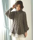 楽天DressingU【バーゲン価格】レディース プルオーバーニット トップス タートルネックセーター レイヤード風 秋冬コーデ オフィスカジュアル 上品 きれいめ 通勤 ミセス50代 40代 30代 長袖 おしゃれ 大人かわいい 暖かい 体型カバー 即日発送 プレゼント ギフト