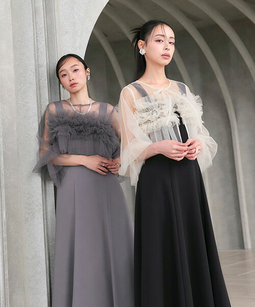 【バーゲン価格】レディース パーティードレス 結婚式 オケージョン お呼ばれ ワンピース シアートップス ボレロ フレアスカート 2点セット 上品 きれいめ 40代 30代 20代 ミセス セレモニー フォーマルドレス 披露宴 二次会 親族 体型カバー ストレッチ 即日発送 ギフト（楽天・DressingU）