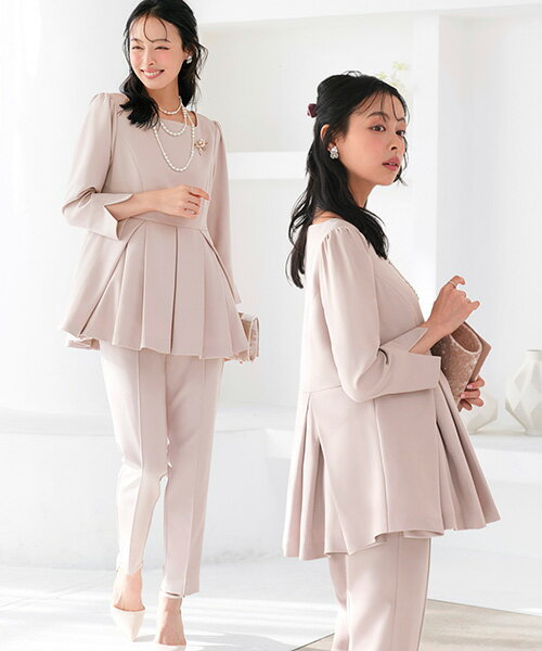 【期間限定★ポイント20倍＆クーポン】【ストレッチ】レディース セットアップ ママスーツ パンツスーツ セレモニー 2点セット フォーマル ミセス 50代 40代 30代 卒業式 入学式 卒園式 七五三 お宮参り オフィスカジュアル 通勤 母親 服装 上品 可愛い 華やか 即日発送