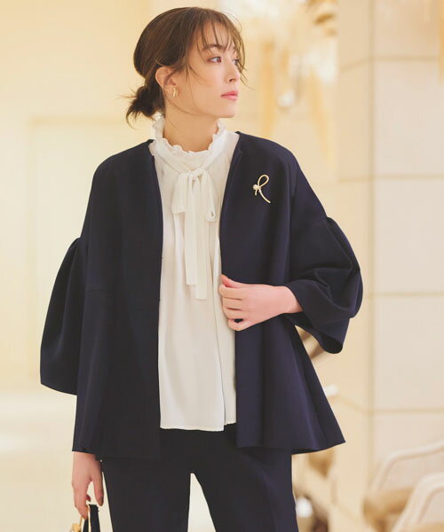 【新色入荷】【ストレッチ】レディース ママスーツ パンツスーツ セレモニースーツ 2点セット ノーカラージャケット テーパードパンツ フォーマル ミセス 50代 40代 30代 卒園式 卒業式 七五三 母親 服装 上品 体型カバー 即日発送 プレゼント ギフト ルイルエブティック