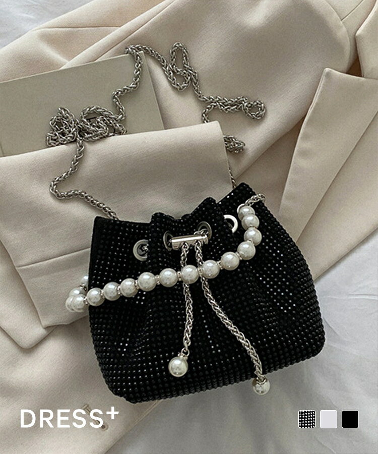 【1743円クーポン利用で】ショルダーバッグ パールハンドル付き 2WAY 巾着バッグ レディース キラキラ 小さめ 結婚式 二次会 お呼ばれ フォーマル メタルチェーン付き ミニバッグ 高見え 上品 シルバー ブラック グレー dsb0019