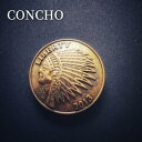 送料無料 コンチョ ネジ式 パーツ カスタムパーツ インディアン バイカーズウォレット 直径3.8cm ネイティブ コイン インディアン コンチョ ナバホ 財布...