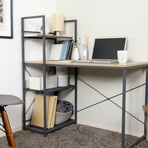 左右組み換えラック付きデスク ルカ NA