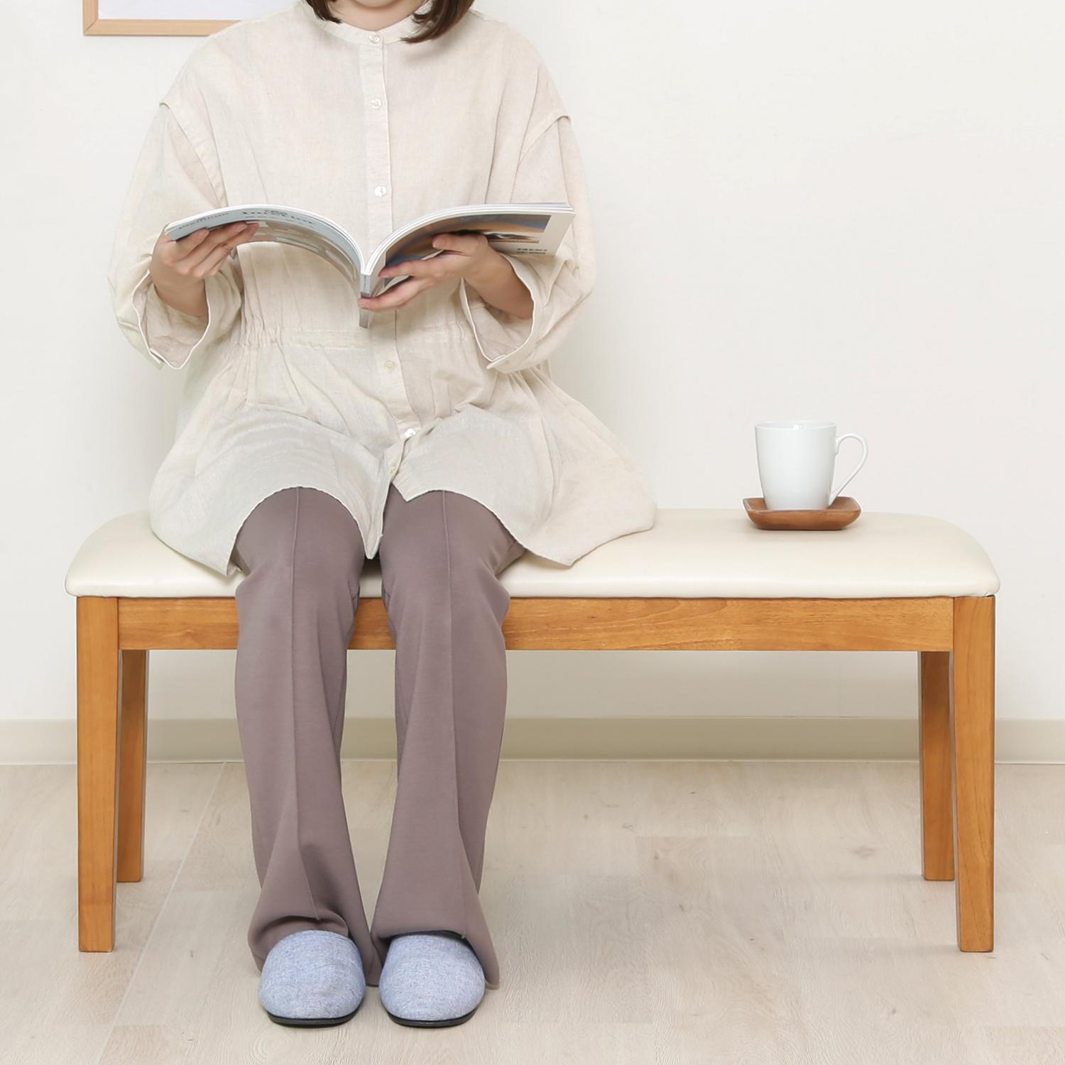 ダイニングベンチ スノア LBR