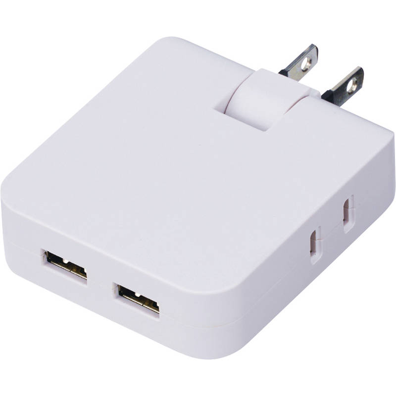 マルチアダプター(2AC+2USB) 0065-01 ホワイト