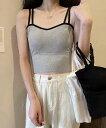 【即納】カップ付き キャミソール 3色 無地 シンプル ベーシック 大人可愛い かわいい カジュアル セクシー フェミニン 着回し デート 女子会 重ね着風 カラー展開 ブラック ホワイト グレー(4)