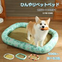 ひんやりペットベッド 【2点購入で400円OFF】犬 猫 うさぎ クールマット ひんやり 冷感 シーツ ベッド マット 枕付き 熱中症 暑さ対策 夏用 洗える ...