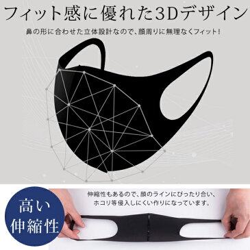 【送料無料/佐川】10日以内発送予定　20枚入り マスク 繰り返し洗える マスク 布 男女兼用 大人 子供 使い捨て 立体 伸縮性 ウレタン　飛沫感染予防 ウィルス対策 花粉 防寒 UVカット PM2.5対策 耳が痛くならない 軽くて丈夫 無地