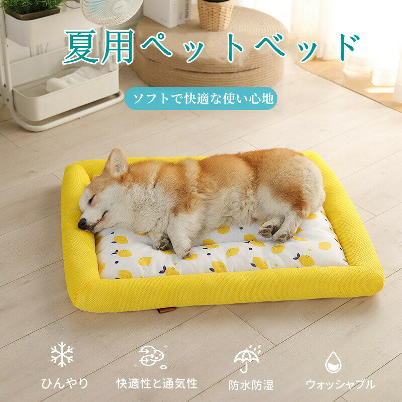 『2点セットで500円クーポン』蒸れにくい 犬 ベッド 洗える 犬マット 夏用 速乾 ペットベッド クッション ペットマット カバーが取り外せる 犬用ベッド 滑り止め 猫 子犬 小型犬に適用