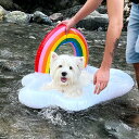 【最大2000円クーポン配布中!】【小型犬用 安心設計】ペット用 浮き輪 浮かぶベッド 犬用フロート 水遊び プール/海 折りたたみ コンパクト 空気入れ式 夏のレジャー