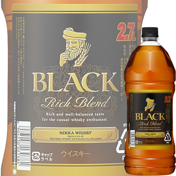 ブラックニッカ アサヒ ニッカ ブラックニッカ リッチブレンド 2.7Lペット x6本ケース販売(国産ウイスキー) (ブレンデッド)