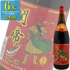 日和商事 関帝陳年 5年 紹興酒 赤ラベル 1.8L瓶 x 6本ケース販売 (紹興酒) (中国酒)