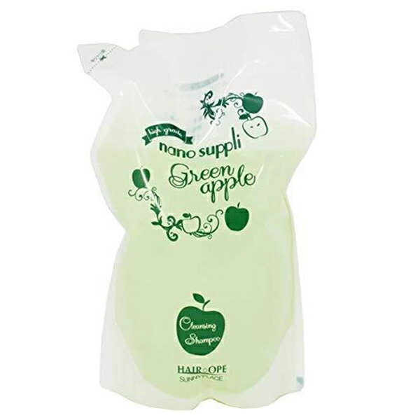 Rakuten - サニープレイス ナノサプリ クレンジングシャンプー グリーンアップル 800ml 詰替用