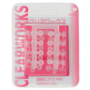 クリアワークス 使い捨て透明ピアス 16本入 18ゲージ フラットハート&フラットフルムーン C502