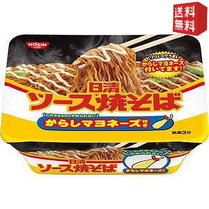 【送料無料】日清ソース焼そば カップ からしマヨネーズ 108g×12食入※北海道800円・東北400円の別途送料加算 [39ショップ]