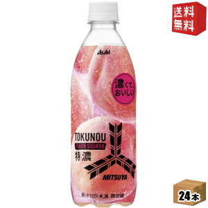 【送料無料】 アサヒ 三ツ矢 特濃 ピーチスカッシュ 500ml ペットボトル 24本入 三ツ矢サイダー ピーチ 桃 ※北海道800円・東北400円の別途送料加算 [39ショップ]のサムネイル