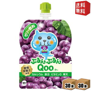 【送料無料】コカコーラ ミニッツメイド ぷるんぷるんQoo ぶどう味 125gパウチ×60本 (30本×2ケース) 〔クー〕 ※北海道800円・東北400円の別途送料加算