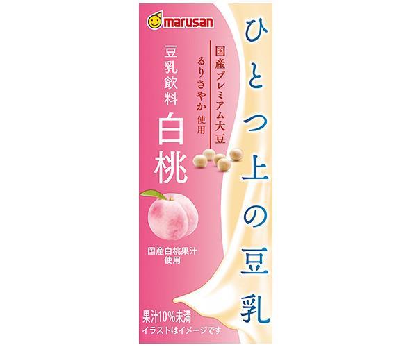 マルサンアイ ひとつ上の豆乳 豆乳飲料 白桃 200ml紙パック×24本入｜ 送料無料 白桃 桃 ピーチ マルサ..