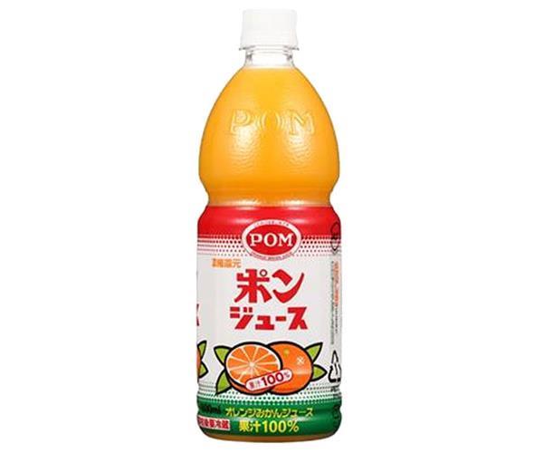 えひめ飲料 POM(ポン) ポンジュース 800mlペットボトル×12(6×2)本入｜ 送料無料 果実飲料 果汁100％ PET オレンジ みかんジュース