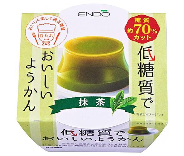 遠藤製餡 低糖質でおいしいようかん 抹茶 90g×24個入×(2ケース)｜ 送料無料 低糖質 抹茶 和菓子 ようかん 羊羹 菓子