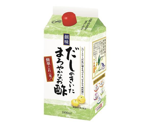 創味食品 創味 だしのきいたまろやかなお酢 1000ml紙パック×6本入｜ 送料無料 一般食品 調味料 酢 1000ml 調味酢