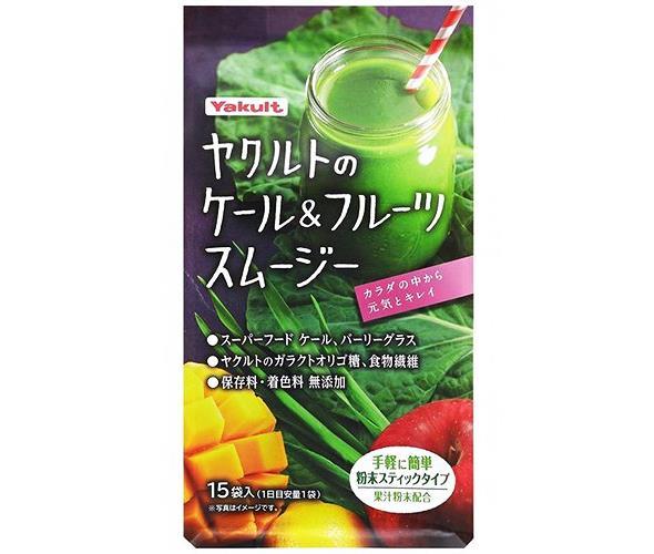 ヤクルトヘルスフーズ ヤクルトのケール＆フルーツスムージー 123g(8.2g×15袋)×6袋入×(2ケース)｜ 送料無料 ケール スムージー 粉末 フルーツ