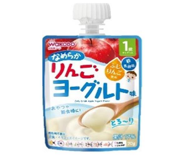 和光堂 1歳からのMYジュレドリンク なめらかりんごヨーグルト味 70gパウチ×24本入×(2ケース)｜ 送料無料 りんご フルーツ ゼリー飲料 幼児用飲料 ベビー用品 パウチ