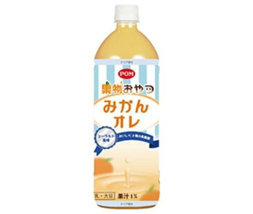 えひめ飲料 POM(ポン) 果物おやつみかんオレ 1000mlPET×6本入×(2ケース)| 送料無料 1L 果実飲料 1l PET みかんジュース