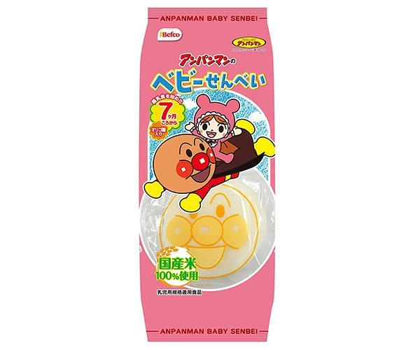 【送料無料・メーカー/問屋直送品・代引不可】栗山米菓 アンパンマンのベビーせんべい 14枚×12袋入｜ベビーせんべい せんべい アンパンマン 子ども おやつ お菓子のサムネイル