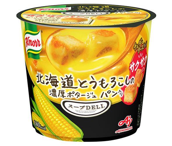 味の素 クノール スープDELI 北海道とうもろこしの濃厚ポタージュ パン入り(容器入り) 38.2g×12(6×2)個入｜ 送料無料 インスタント食品 スープデリ 即席 コーンスープ