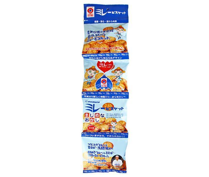 【送料無料・メーカー/問屋直送品・代引不可】野村煎豆加工店 4連ミレービスケット(塩) 120g(30g×4)×10袋入｜お菓子 ビスケット クッキ..