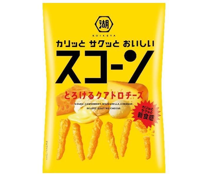 【送料無料・メーカー/問屋直送品・代引不可】コイケヤ スコーン とろけるクアトロチーズ 78g×12袋入｜お菓子 スナック菓子 チーズのサムネイル