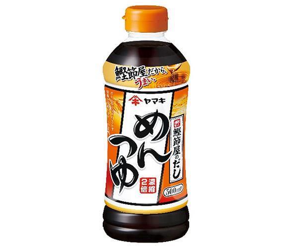 ヤマキ めんつゆ 500mlペットボトル×12本入｜ 送料無料 一般食品 調味料 濃縮2倍 希釈用 麺つゆ