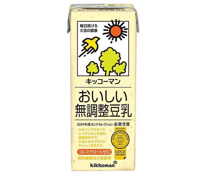 キッコーマン おいしい無調整豆乳 200ml紙パック×18本入｜ 送料無料 豆乳 キッコーマン 無調整 200ml 紙パック