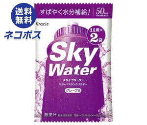 【全国送料無料】【ネコポス】クラシエフーズ スカイウォーター グレープ味 1L用 (7g×2)×5袋入｜ 熱中症対策 カルシウム スポーツドリンク 粉末