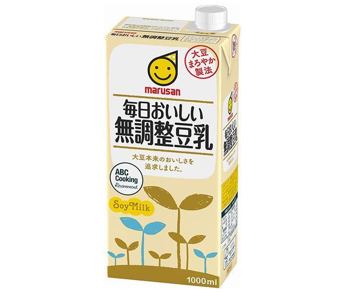 マルサンアイ 毎日おいしい無調整豆乳 1000ml紙パック×6本入｜ 送料無料 紙パック 豆乳 豆乳飲料 1L 1l