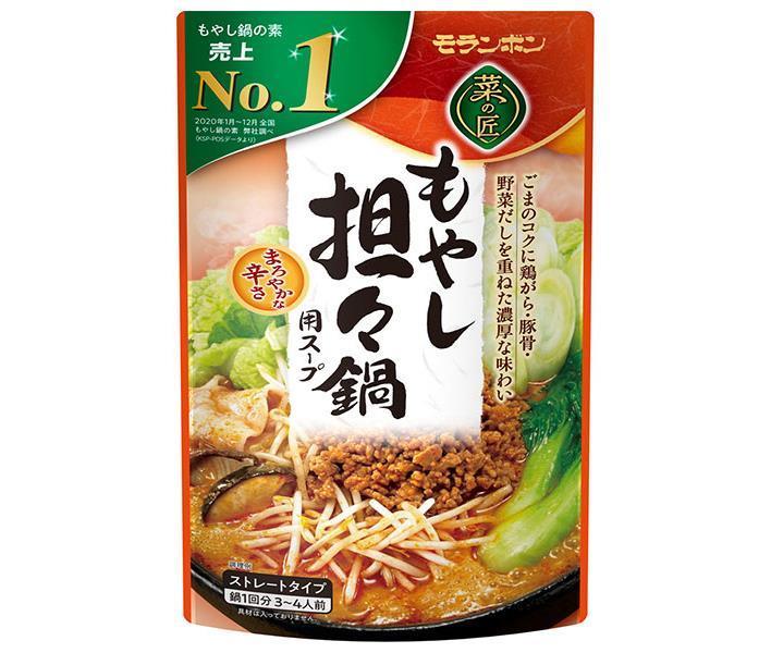 モランボン もやし担々鍋用スープ 750g×10袋入｜ 送料無料 調味料 ストレート 鍋スープ もやし 辛味