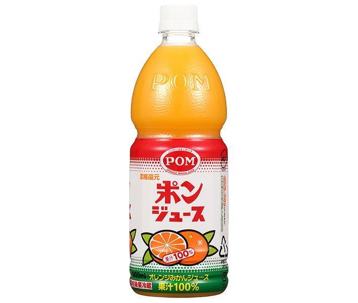 えひめ飲料 POM(ポン) ポンジュース 800mlペットボトル×6本入｜ 送料無料 果実飲料 果汁100％ PET オレンジ みかんジュース