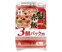 たいまつ食品 餅屋が作った赤飯 3個パック (160g×3個)×8袋入｜ 送料無料 レンジ食品 レトルト パックご飯 ご飯 赤飯 レンジ