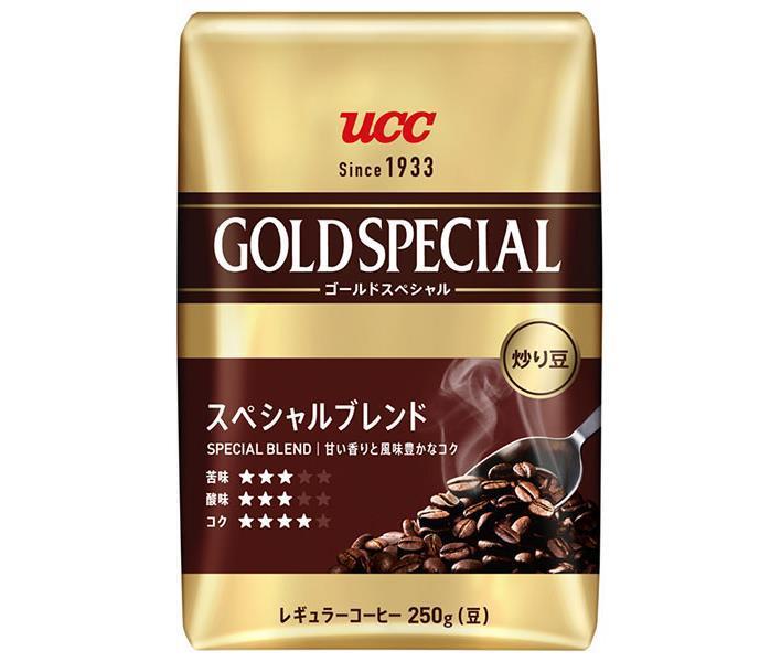 JANコード:4901201149030 原材料 コーヒー豆(生豆生産国名:ブラジル、ベトナム) 栄養成分 内容 カテゴリ：嗜好品、コーヒー類、レギュラーコーヒー、袋サイズ：235〜365(g,ml) 賞味期間 (メーカー製造日より)12ヶ月 名称 レギュラーコーヒー(豆) 保存方法 直射日光、高温多湿をさけてください。 備考 販売者:ユーシーシー上島珈琲株式会社神戸市中央区港島中町7-7-7 ※当店で取り扱いの商品は様々な用途でご利用いただけます。 御歳暮 御中元 お正月 御年賀 母の日 父の日 残暑御見舞 暑中御見舞 寒中御見舞 陣中御見舞 敬老の日 快気祝い 志 進物 内祝 %D御祝 結婚式 引き出物 出産御祝 新築御祝 開店御祝 贈答品 贈物 粗品 新年会 忘年会 二次会 展示会 文化祭 夏祭り 祭り 婦人会 %Dこども会 イベント 記念品 景品 御礼 御見舞 御供え クリスマス バレンタインデー ホワイトデー お花見 ひな祭り こどもの日 %Dギフト プレゼント 新生活 運動会 スポーツ マラソン 受験 パーティー バースデー 類似商品はこちらUCC 炒り豆ゴールドスペシャル スペシャルブ8,737円UCC 炒り豆 ゴールドスペシャル リッチブレ4,752円UCC 炒り豆 ゴールドスペシャル リッチブレ8,737円UCC ゴールドスペシャル スペシャルブレンド6,559円UCC ゴールドスペシャル スペシャルブレンド12,353円UCC ゴールドスペシャル リッチブレンド 26,559円UCC ゴールドスペシャル リッチブレンド 212,353円AGF ちょっと贅沢な珈琲店 レギュラー・コー11,307円日本ヒルスコーヒー ヒルス アメリカンテイスト7,830円新着商品はこちら2024/5/31ドウシシャ ボバキャット ポッピングボバ パッ5,626円2024/5/31ドウシシャ ボバキャット ポッピングボバ パッ10,486円2024/5/31ドウシシャ ボバキャット ポッピングボバ スト5,626円ショップトップ&nbsp;&gt;&nbsp;カテゴリトップ&nbsp;&gt;&nbsp;メーカー&nbsp;&gt;&nbsp;アルファベット&nbsp;&gt;&nbsp;UCCショップトップ&nbsp;&gt;&nbsp;カテゴリトップ&nbsp;&gt;&nbsp;メーカー&nbsp;&gt;&nbsp;アルファベット&nbsp;&gt;&nbsp;UCC2024/05/31 更新 類似商品はこちらUCC 炒り豆ゴールドスペシャル スペシャルブ8,737円UCC 炒り豆 ゴールドスペシャル リッチブレ4,752円UCC 炒り豆 ゴールドスペシャル リッチブレ8,737円新着商品はこちら2024/5/31ドウシシャ ボバキャット ポッピングボバ パッ5,626円2024/5/31ドウシシャ ボバキャット ポッピングボバ パッ10,486円2024/5/31ドウシシャ ボバキャット ポッピングボバ スト5,626円