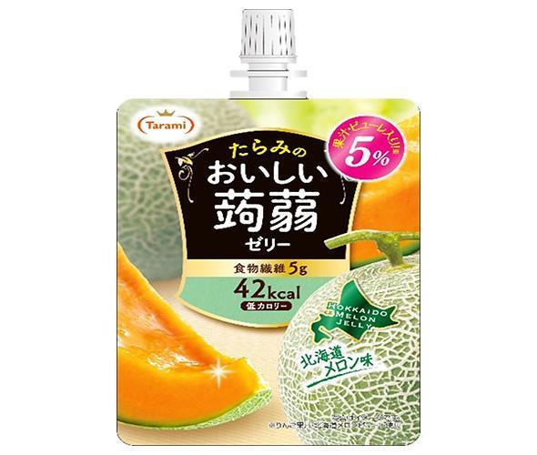 たらみ おいしい蒟蒻ゼリー 北海道メロン味 150gパウチ×30本入｜ 送料無料 ゼリー飲料 こんにゃく メロ..