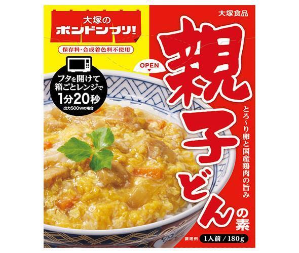 JANコード:4901150101851 原材料 野菜(たまねぎ(国産)、にんじん)、鶏肉、卵白、卵黄、でんぷん、砂糖、しょうゆ、なたね油、チキンコンソメ、発酵調味料、食塩、かつお風味エキス、粉末かつおだし、粉末卵白／調味料(アミノ酸等)、酸味料、リンゴ抽出物、カロチン色素、(一部に小麦・卵・大豆・鶏肉・りんごを含む) 栄養成分 (1人前(180g)当たり)エネルギー144kcal、たんぱく質5.9g、脂質6.3g、炭水化物16.2g、糖質15.5g、食物繊維0.7g、食塩相当量3.2g 内容 カテゴリ：一般食品、インスタント食品、丼サイズ：170〜230(g,ml) 賞味期間 (メーカー製造日より)12ヶ月 名称 どんぶりもののもと(親子どんのもと) 保存方法 常温にて保存してください。 備考 販売者:大塚食品株式会社 大阪市中央区大手通3-2-27 ※当店で取り扱いの商品は様々な用途でご利用いただけます。 御歳暮 御中元 お正月 御年賀 母の日 父の日 残暑御見舞 暑中御見舞 寒中御見舞 陣中御見舞 敬老の日 快気祝い 志 進物 内祝 %D御祝 結婚式 引き出物 出産御祝 新築御祝 開店御祝 贈答品 贈物 粗品 新年会 忘年会 二次会 展示会 文化祭 夏祭り 祭り 婦人会 %Dこども会 イベント 記念品 景品 御礼 御見舞 御供え クリスマス バレンタインデー ホワイトデー お花見 ひな祭り こどもの日 %Dギフト プレゼント 新生活 運動会 スポーツ マラソン 受験 パーティー バースデー 類似商品はこちら大塚食品 大塚のボンドンブリ！親子どんの素 111,264円大塚食品 大塚のボンドンブリ！麻婆どんの素 16,015円大塚食品 大塚のボンドンブリ！麻婆どんの素 111,264円大塚食品 マイサイズ 親子丼 150g×30個5,205円大塚食品 マイサイズ 親子丼 150g×30個9,644円江崎グリコ DONBURI亭 親子丼 210g3,510円丸美屋 親子丼 ごはん付き 285g×6個入｜2,419円丸美屋 親子丼 ごはん付き 285g×6個入×4,071円江崎グリコ DONBURI亭 3食パック 親子12,517円新着商品はこちら2024/5/19伊藤園 ニッポンエール 山形県産さくらんぼ 53,164円2024/5/18伊藤園 お～いお茶 緑茶 330ml紙パック×2,309円2024/5/18伊藤園 お～いお茶 緑茶 330ml紙パック×3,851円ショップトップ&nbsp;&gt;&nbsp;カテゴリトップ&nbsp;&gt;&nbsp;一般食品&nbsp;&gt;&nbsp;レンジ食品ショップトップ&nbsp;&gt;&nbsp;カテゴリトップ&nbsp;&gt;&nbsp;一般食品&nbsp;&gt;&nbsp;レンジ食品2024/05/19 更新 類似商品はこちら大塚食品 大塚のボンドンブリ！親子どんの素 111,264円大塚食品 大塚のボンドンブリ！麻婆どんの素 16,015円大塚食品 大塚のボンドンブリ！麻婆どんの素 111,264円新着商品はこちら2024/5/19伊藤園 ニッポンエール 山形県産さくらんぼ 53,164円2024/5/18伊藤園 お～いお茶 緑茶 330ml紙パック×2,309円2024/5/18伊藤園 お～いお茶 緑茶 330ml紙パック×3,851円