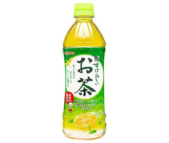 サンガリア すばらしいお茶 500mlペットボトル×24本入×(2ケース)｜ 送料無料 茶飲料 緑茶 PET