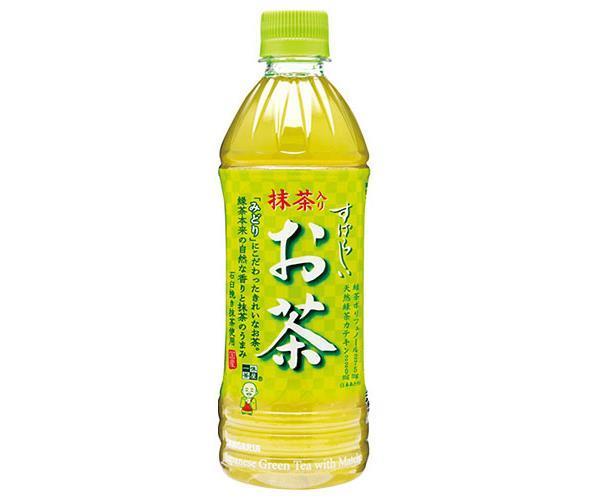 サンガリア すばらしい抹茶入りお茶 500mlペットボトル×24本入｜ 送料無料 茶飲料 緑茶 まっちゃ PET